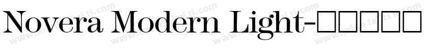 Novera Modern Light字体转换